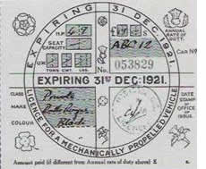 First design of tax disc